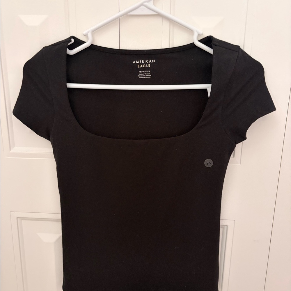 American Eagle Outfitters Black Short Sleeve Top